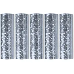 5 Glitzer Luftschlangen silber