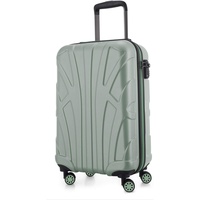 suitline Handgepäck Hartschalen-Koffer Koffer Rollkoffer Reisekoffer, TSA, 55 cm, ca. 34 Liter, 100% ABS Matt, Mint