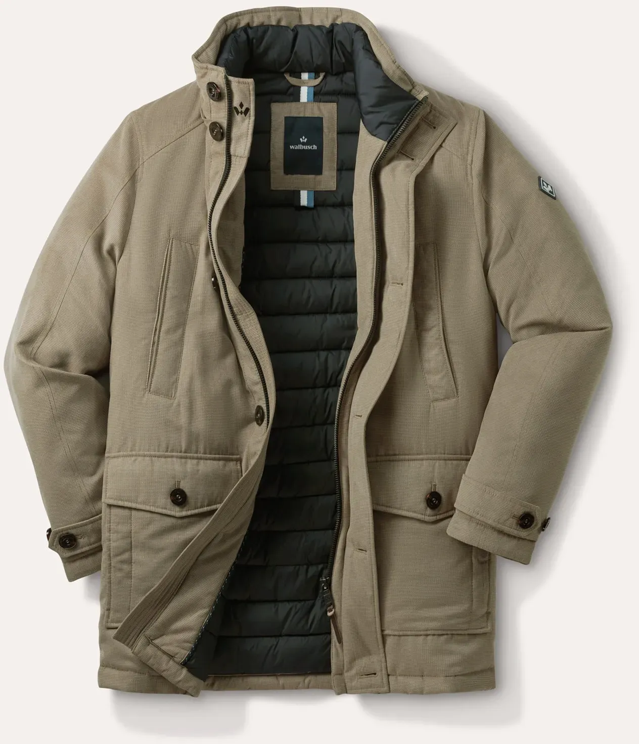 Walbusch Herren Ultraskin Leichtparka Beige minimal