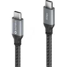Sonero USB-C auf USB-C Kabel 3.2 Gen 1 grau/schwarz