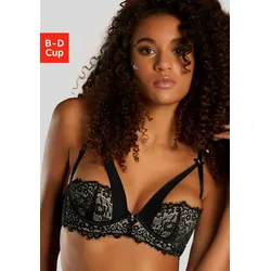 Büstenhebe JETTE, Damen, Gr. 70, Cup B, schwarz, Microtouch, Spitze, Obermaterial: 88% Polyamid, 7% Elasthan, 5% Polyester, sexy, BHs, aus Spitze und hübschen Satin Trägern, sexy Dessous, Reizwäsche