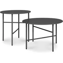 bomoe Beistelltisch Ø 44x46cm + Ø 53x36cm Schwarz