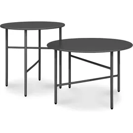 bomoe Beistelltisch Ø 44x46cm + Ø 53x36cm Schwarz