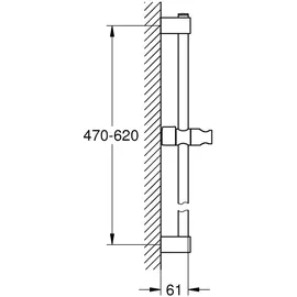 Grohe Brausestange Tempesta 600mm, chrom