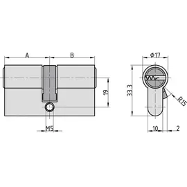 BASI VB5200-0525 Doppelzylinder 35/55mm