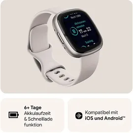 Fitbit Sense 2 aluminium platin/mondweiß