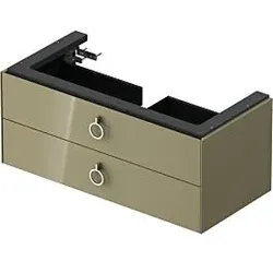 Duravit White Tulip Waschtisch-Unterschrank WT43520H2H2 98,4 x 45,8 cm, Steingrau Hochglanz, wandhängend, 2 Schubkästen mit Griff