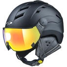 CP Ski- und Snowboardhelm Visier CAMURAI - Uni., black soft touch /black s.t. (L (58-60 cm))