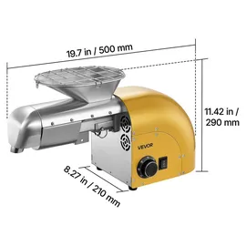 Vevor Elektrische Ölpresse 5 kg/h, Ölmühle 1250 W, Automatische Ölpressmaschine mit Heiß- und Kaltpressung & Reinigungsbürste, Ölmaschine für Erdnüsse, Sesam, Sojabohnen und Mandeln, Edelstahl