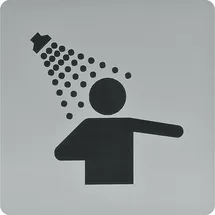 N/H WC Symbol Duschraum 100 x 100 mm