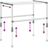 vidaXL Wäschetrockner 83x(50-55)x(40-85) cm Aluminium