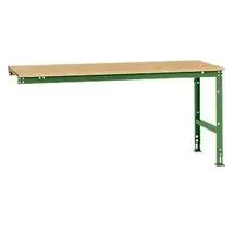 Manuflex Ansatztisch UNIVERSAL Standard, Tischplatte Multiplex, 2000x1000, resedagrün