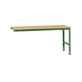 Manuflex Ansatztisch UNIVERSAL Standard, Tischplatte Multiplex, 2000x1000, resedagrün