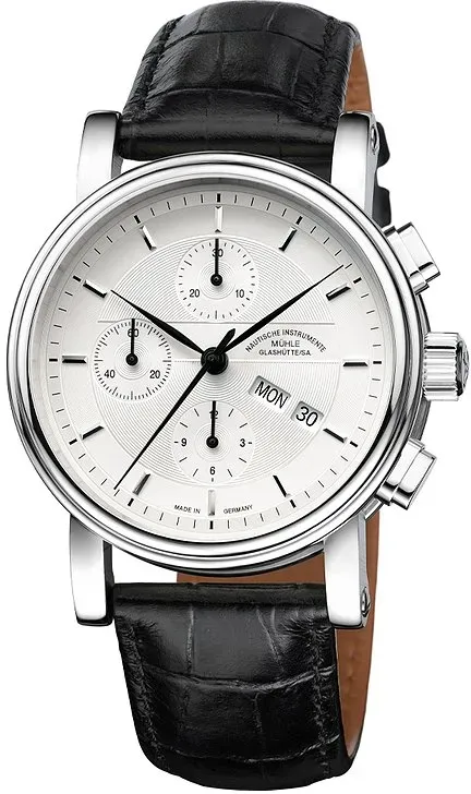 Mühle-Glashütte Chronograph Teutonia II Chronograph M1-30-95 LB - silber