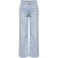 Only ONLMADISON BLUSH HW Wide DNM CRO495 NOOS Turquoise/Light Blue Bleached Denim L(40)/30