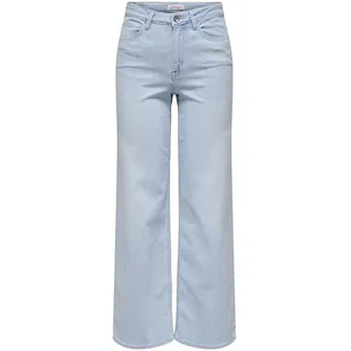 Only ONLMADISON BLUSH HW Wide DNM CRO495 NOOS Turquoise/Light Blue Bleached Denim L(40)/30