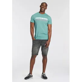 Bruno Banani Jeansshorts Set, mit Band, 2% Stk. bequemer Sitz, gerade Beinform, mit praktischen Taschen Gr. 38 N-Gr, dk grey used, , 86105647-38 N-Gr