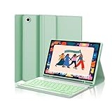 IVEOPPE Samsung Galaxy Tab A8 Hülle mit Tastatur, Samsung Tab A8 Tastatur 10.5" 2022/2021, QWERTZ Deutsches Layout Tastatur mit Stifthalter für Galaxy Tab A8, Minzgrün