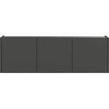Germania Hängeschrank 3 Türen,6 Fächer, Graphit - 138x45x25cm (BxHxT)