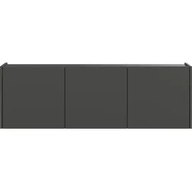 Germania Hängeschrank 3 Türen,6 Fächer, Graphit - 138x45x25cm (BxHxT)
