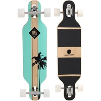 Rollercoaster Longboard PALMS + STRIPES + FEATHERS THE ONE EDITION Drop Through Longboard bunt