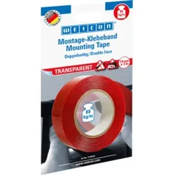 WEICON Montage-Klebeband Transparent, doppelseitig, 3 m, transparent