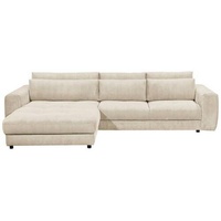 ed exciting design Mid.you Ecksofa Creme 3-Sitzer, L-Form 333x194 cm