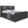 altdecor Boxspringbett mit Matratze 20 cm, 180x200 - Schwarz Holzwerkstoff, Höhe ca.