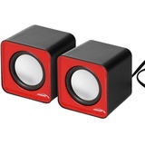 Audiocore AC870 Kompakt Stereo-Lautsprecher 2.0 PC 2x3 Watt RMS Rot