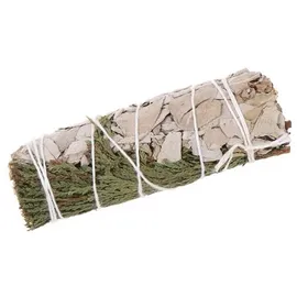 Nklaus 1x Weißer Salbei + Zedernspitzen 10cm 4" Smudge Sticks Räucherbündel 30g 6727
