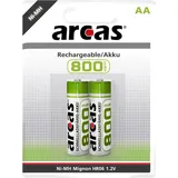 Arcas Akkus Ni-MH AA 2er Blister 800mAh 1,2V HR6 wiederaufladbar