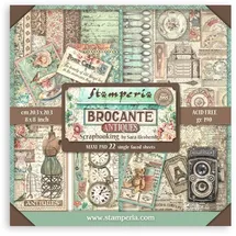 Stamperia Scrapbook Paper Pad Brocante Antiques 20,3 x 20,3 cm
