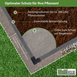 Trutzholm Hochbeet Beeteinfassung 100 x 100 x 28,5 cm Holzoptik