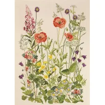 Permin Kreuzstich Stickpackung Mohnblumen Zählmuster