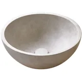 Tikamoon Rundes Waschbecken Gina aus grauem Beton