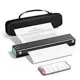 PhoFuta M08F Mobiler Drucker A4 für Unterwegs Thermodrucker A4, Bluetooth Tragbarer Drucker - Tattoo Drucker, Mit 10 Blatt Thermopapier A4, kompatibel mit Handy und Laptop, mit 1 Aufbewahrungsbox