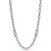 PANDORA ME Link Halskette 50cm mit 14 Karat rosévergoldeter Metalllegierung, Kompatibel mit PANDORA ME Armbänder, Höhe: 6mm, 389685C00-50