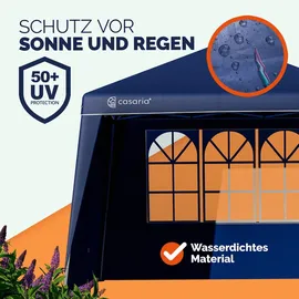 CASARIA Seitenwand Faltpavillon Capri 2er-Set Rot 3x3m