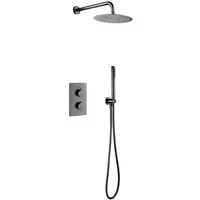 Aloni Unterputz Regendusche 25 cm Komplettset mit Wandbrausekopf Arm