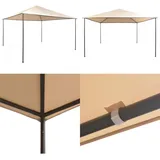 Vidaxl - Pavilion Partyzelt Überdachung 4x4 m Stahl Beige - Gartenzelt - Partyzelt - Pavillon - Outdoor Möbel - Grillplatz - Home & Living
