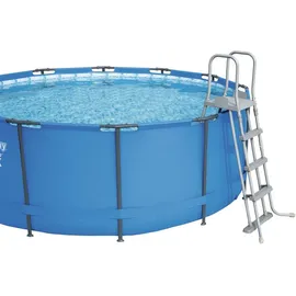 BESTWAY Steel Pro Max Frame Pool Set 549 x 122 cm lichtgrau inkl. Filterpumpe
