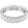 Swarovski Matrix Ring, Baguette-Schliff, Weiß, Silberfarbenes Finish