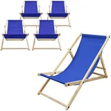 ECD Germany ECD-Germany Strandliege, Dunkelblau, Holz, 52x83x117 cm, Gartenmöbel, Gartenliegen