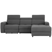 Home Affaire Ecksofa »Sentrano, L-Form,« 275 cm, man. o. elektr. Relaxfunktion und USB/Kopfverstellung grau