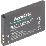 AccuCell Akku passend für Nokia BL-5C, BL-5CA 3,7 Volt 1100mAh, BR-5C, BL-5CB, BL-5CA, NKBF01, BL-5C, LN-4C,