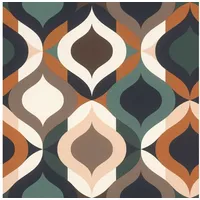 Rasch Textil Rasch Vliestapete Retro (Grün-Braun, Grafisch, 10,05 x