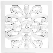 HEXIM Wanddekoobjekt FR8332 A (1 Ornament Relief Wand Dekor PU stoßfest 360x360mm)