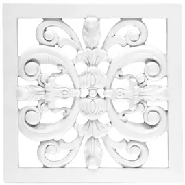 HEXIM Wanddekoobjekt FR8332 A (1 Ornament Relief Wand Dekor PU stoßfest 360x360mm)