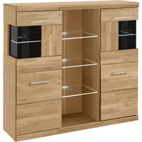 Home Affaire »Ribe,120cm breit,112cm hoch,Oberplatte massiv,12 Fächer«, Holz massiv,