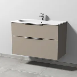 Sanipa Waschtischunterschrank 2 Auszüge 88 x 58,2 x 46,7 cm Sandgrau